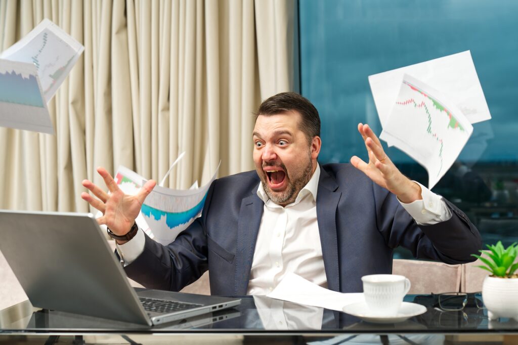 angry landlord have video call to see ruined by tenants apartment